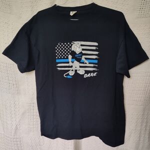 Vintage Y2K D.A.R.E. To Resist Drugs & Violence Xl T Shirt Lion Black Blue